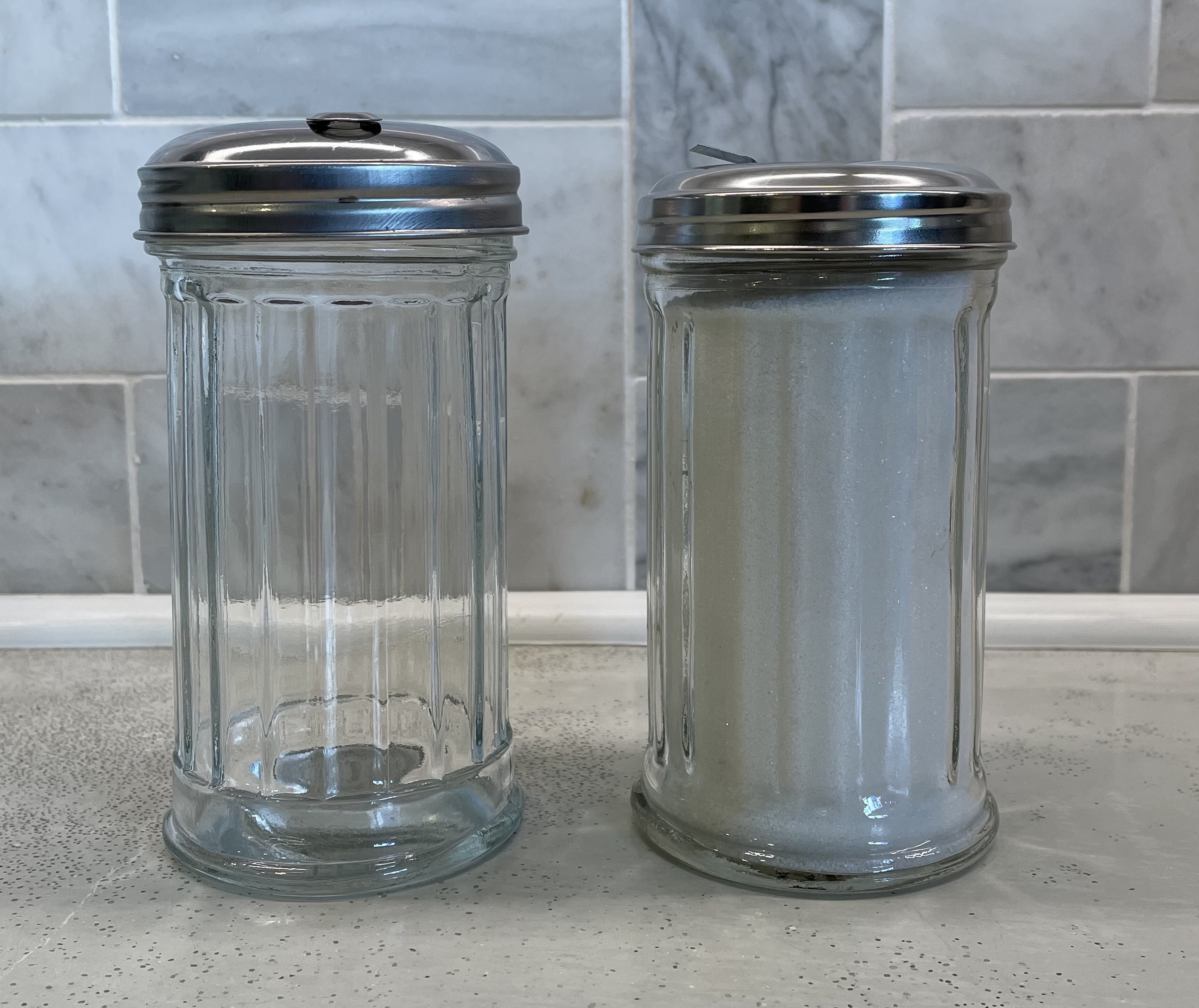 Vintage Glass Sugar Shaker With Metal Top Designed to Match Etsy New