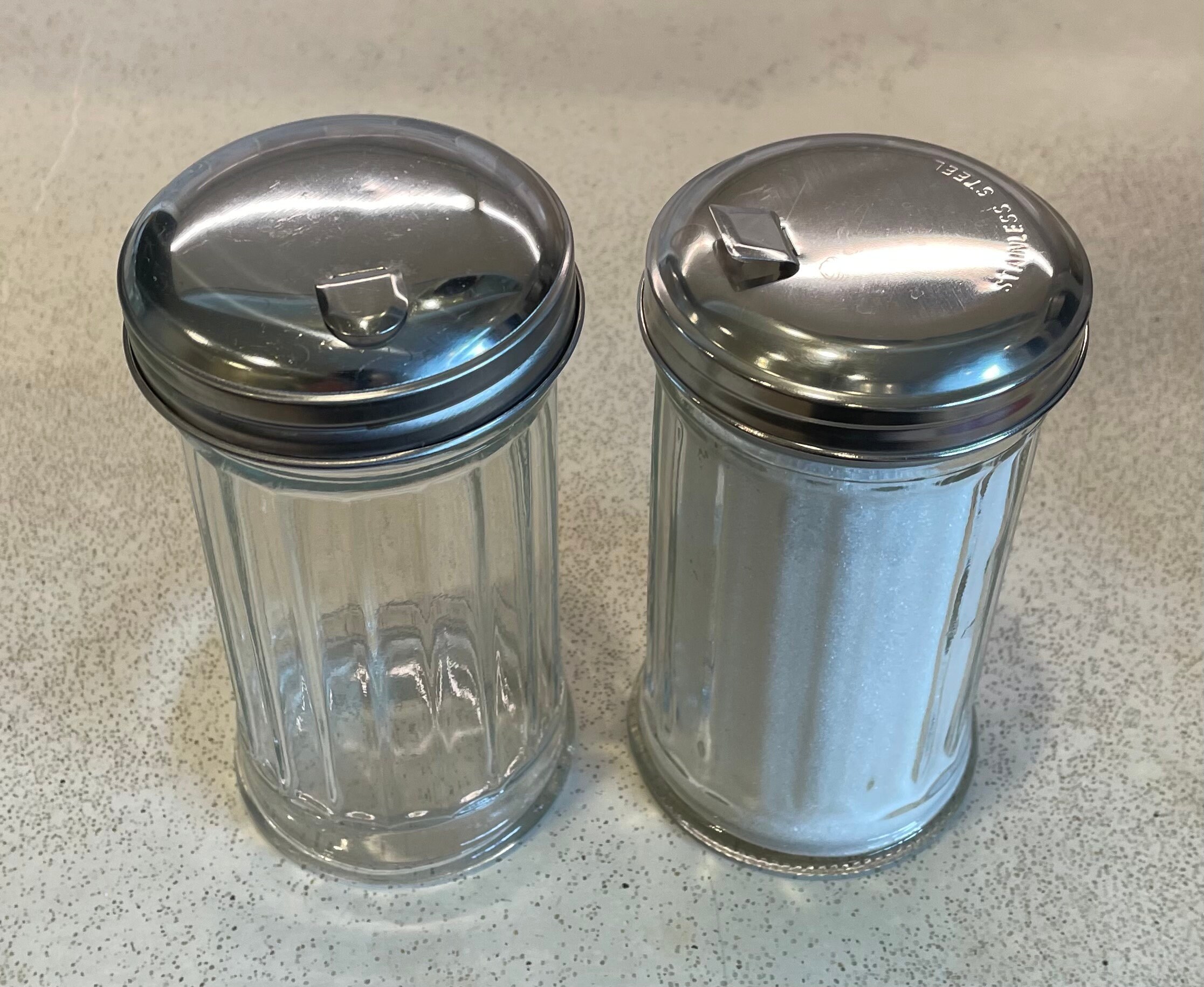 Vintage Glass Sugar Shaker With Metal Top Designed to Match Etsy New