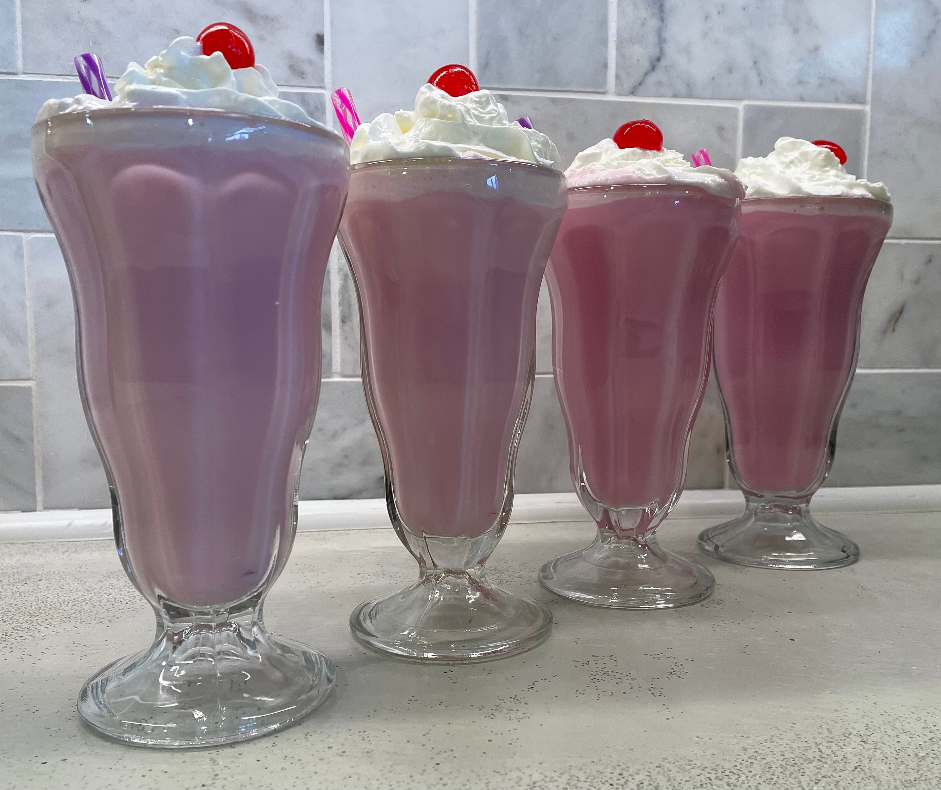 Sets of 4 Vintage Soda Fountain Glasses 12 oz Make Ice Cream Etsy