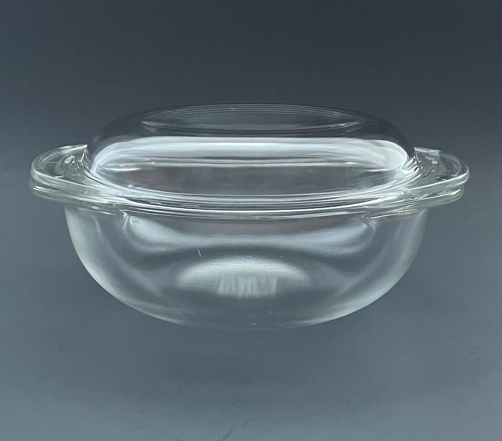 Vintage Pyrex Glass Baking Dish Round Quart Vintage Pyrex Clear