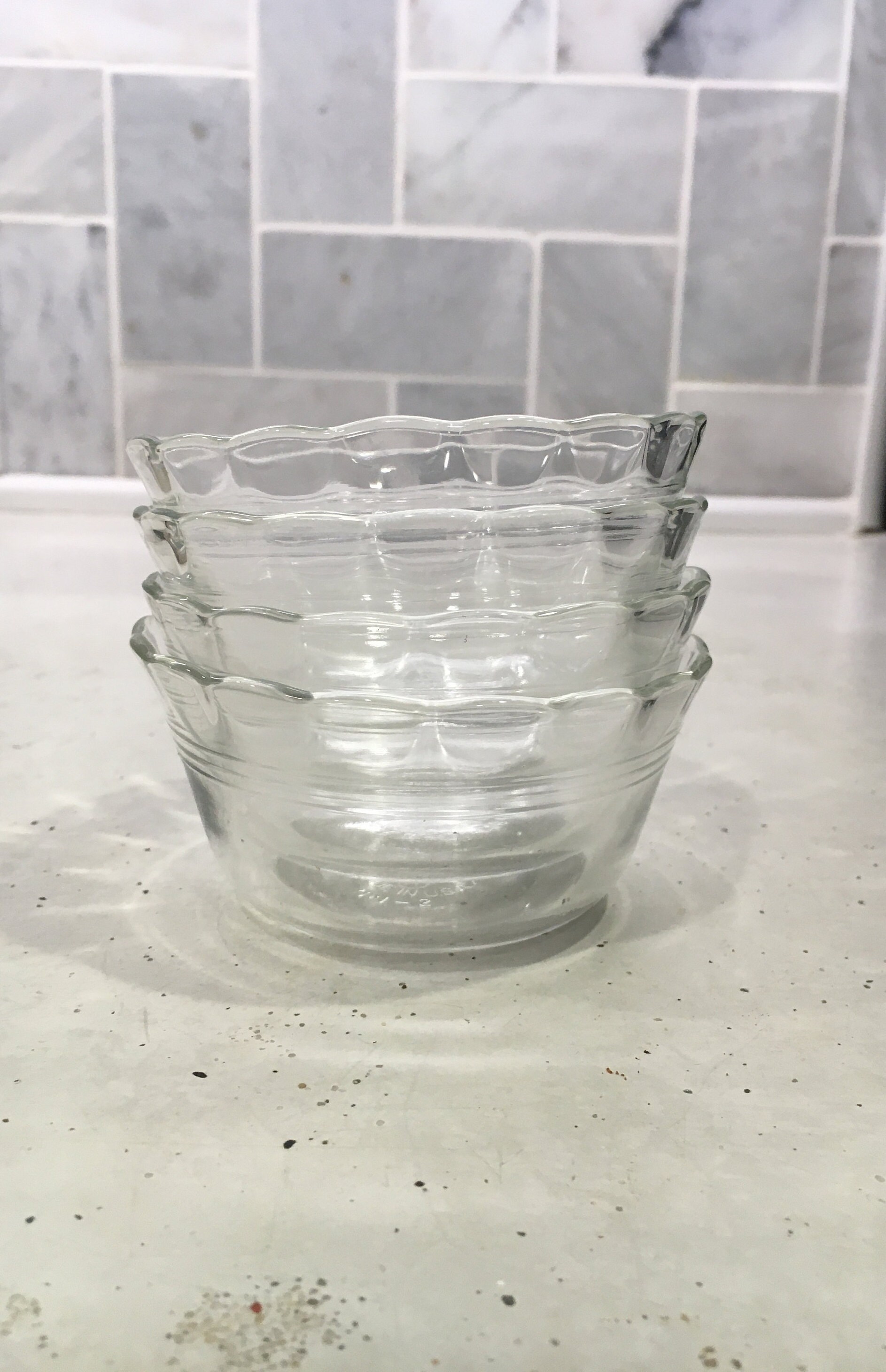 Vintage Pyrex Ramekins Set of 4 Clear Glass Custard Cups Etsy