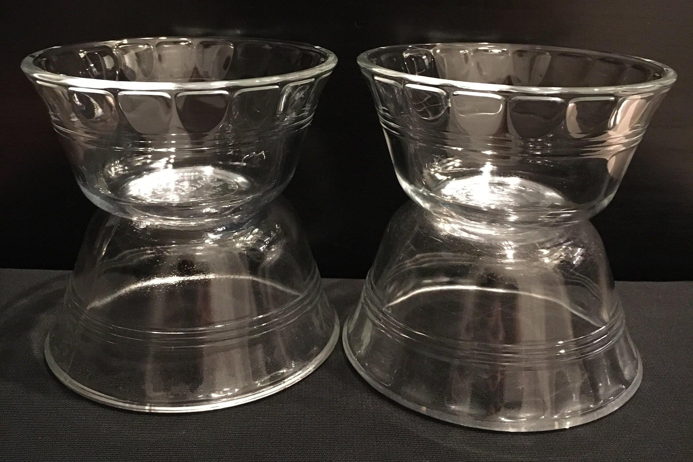 Vintage Pyrex Ramekins Set of 4 Clear Glass Custard Cups | Etsy