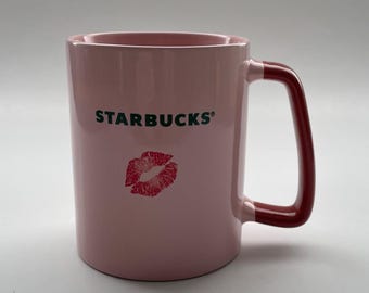 STARBUCKS VALENTINE White Red Hearts Silver Stainless Bottom Coffee Mug /  Tea Cup 14 Oz. - Preowned - Etsy