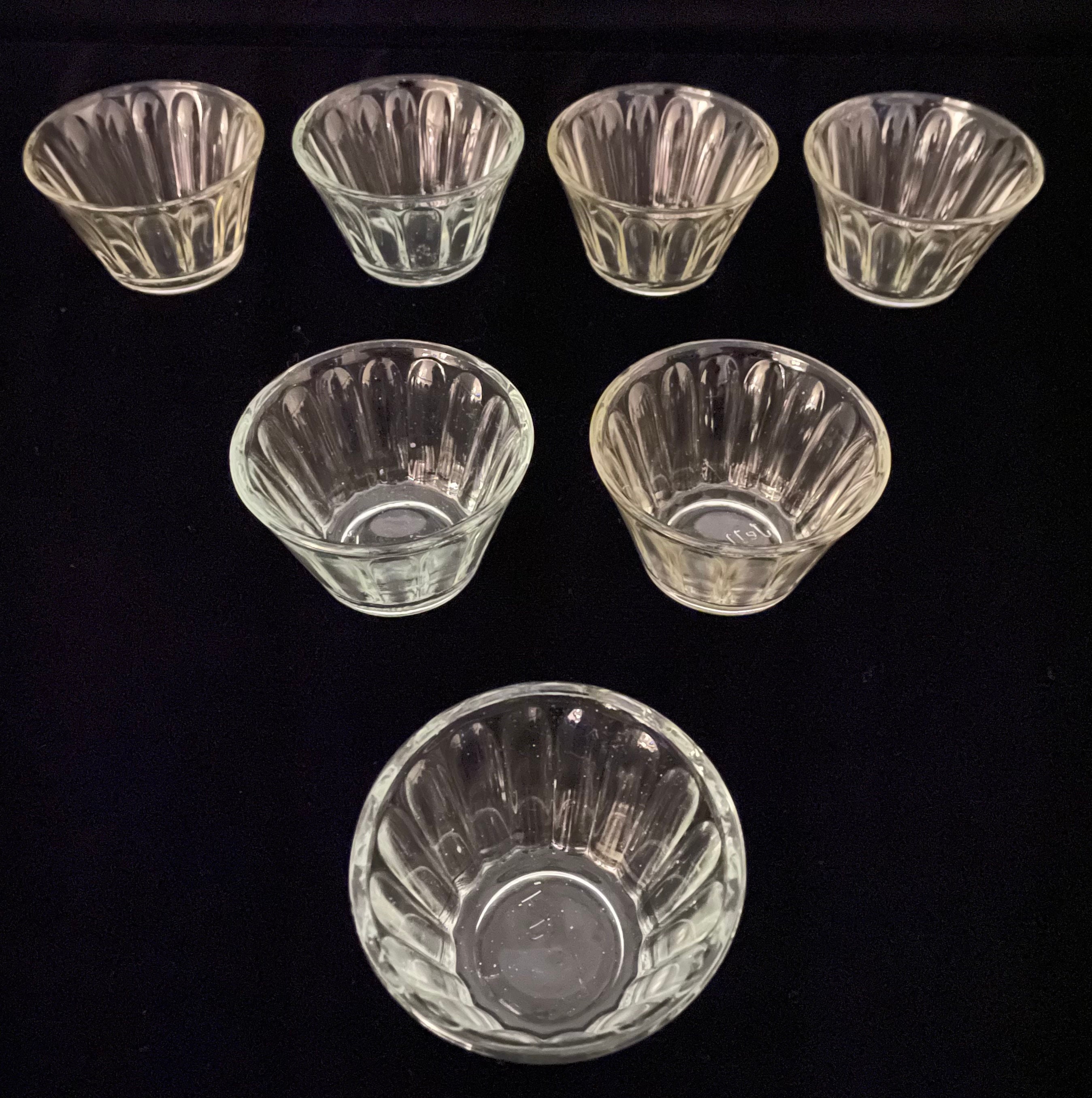 Vintage Jello Shots Set of 7 Glass Jello Molds Made by Jello Etsy
