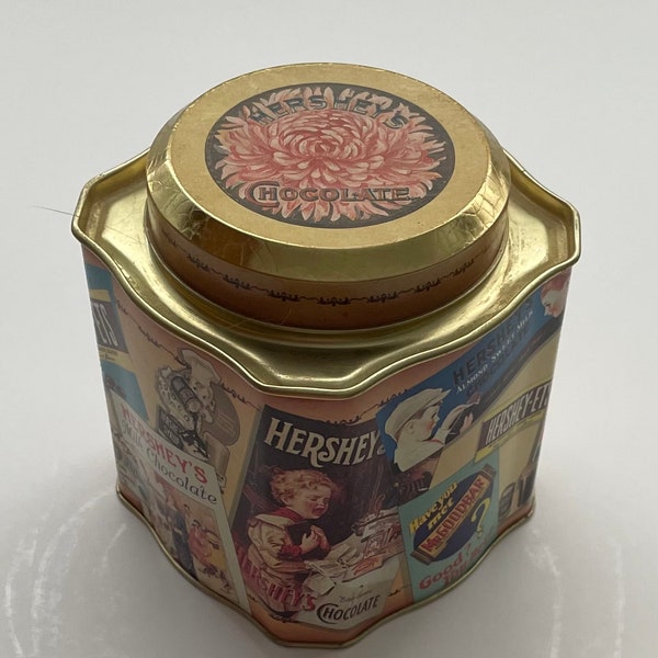 Vintage Hersey Chocolate Tin Canister from 1995 Sweet Milk Chocolate  Kitchen Storage Tin - Primitive Decor Storage Tin