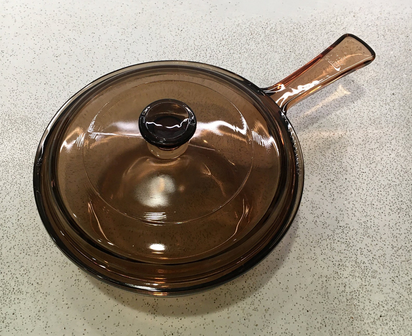Vintage Pyrex Amber Visions .5 L Sauce Pan with handle and Etsy