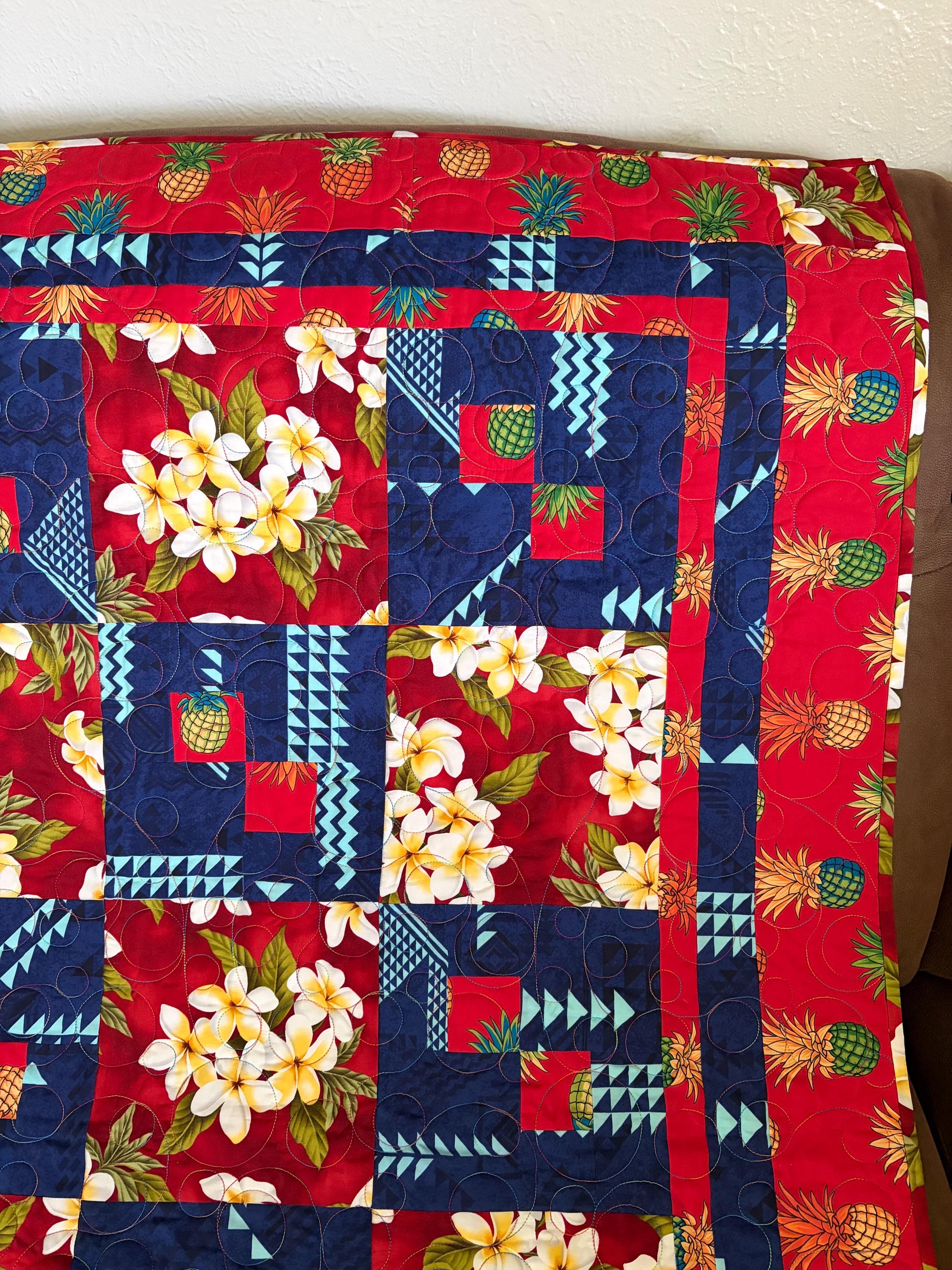 281)ハワイアンキルト布 Vintage Quilt Hawaiian - Etsy