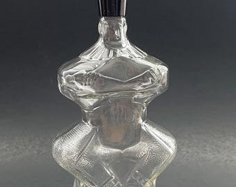 Vintage Russian Vodka Glass Liquor Decanter: MCM  Bar Cart Decor