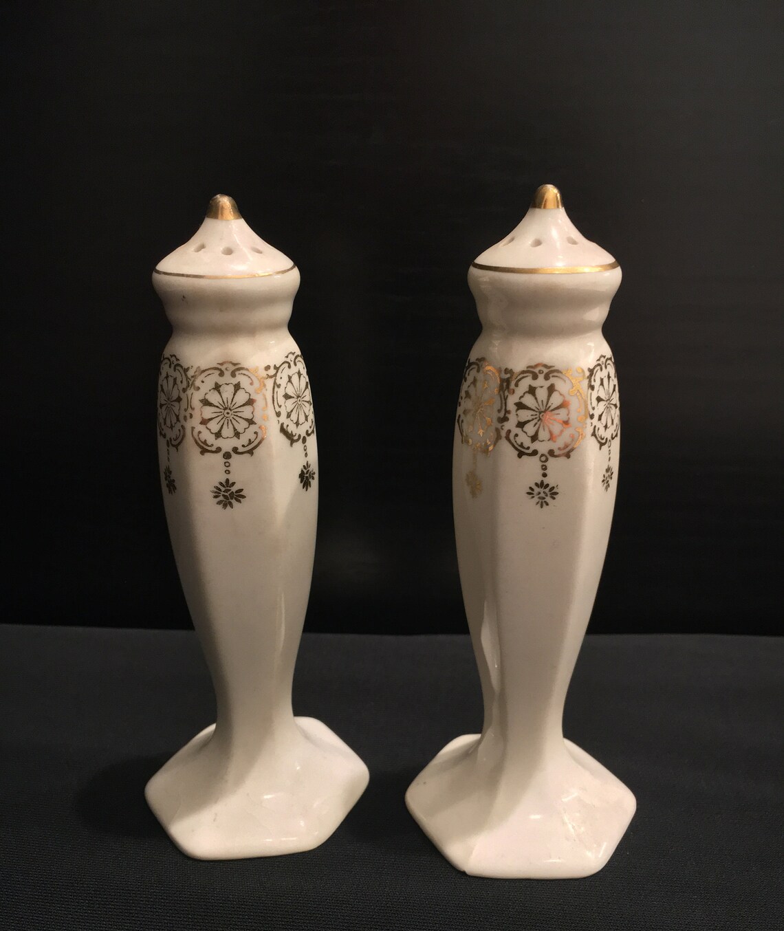 Fancy Vintage Salt and Pepper Shakers
