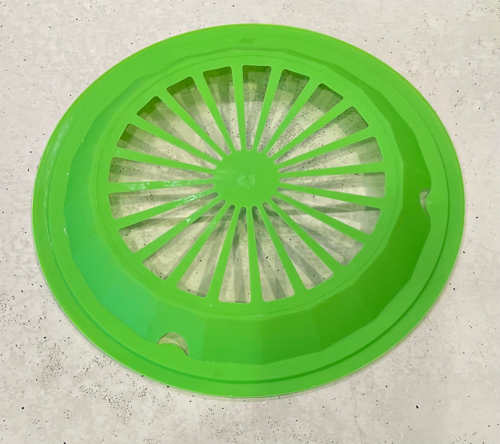 Set of Green Plastic Paper Plate Holders 10 1/2 inch Paper Etsy