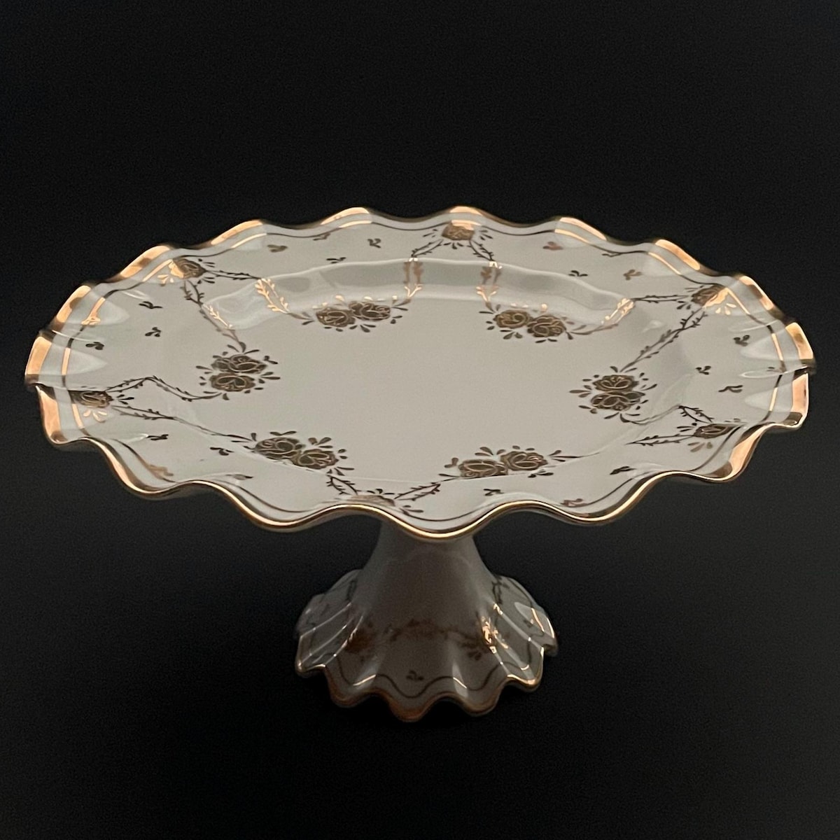 Vintage Cake Stand Ardalt China Lenwile 6541 Hand Painted 10 1/2" X 5" Pedestal Cake Stand Vintage Wedding Cake Display - Etsy