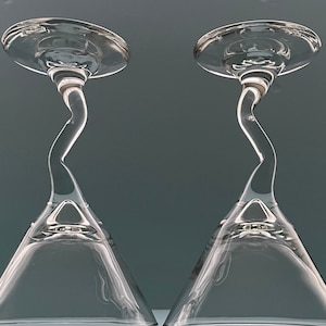 Vintage Libbey Martini Glasses - Z Stem Barware Set of 2