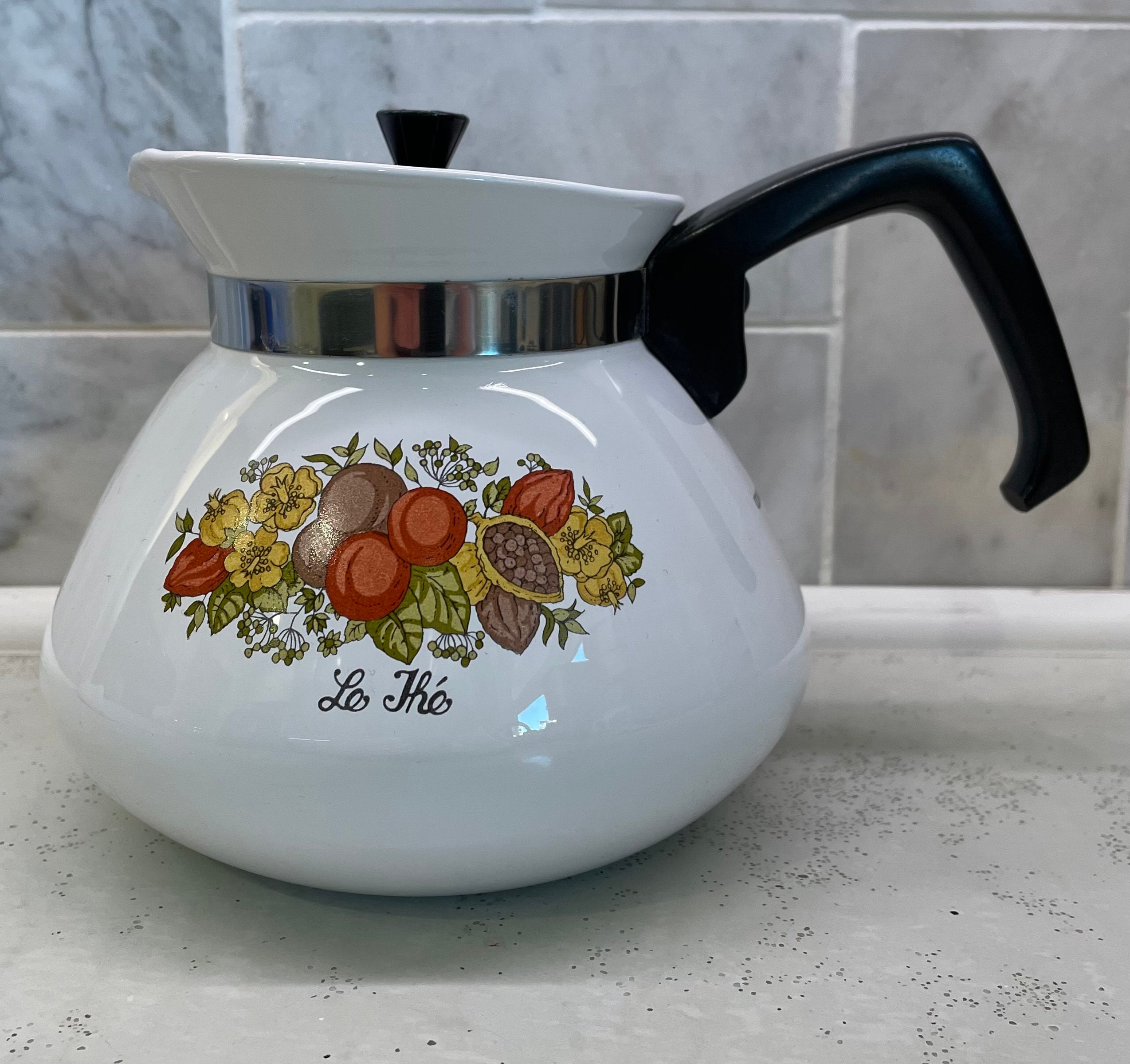6 Cup Corning Ware Spice of Life Tea Pot P104 a 6 Cup Etsy