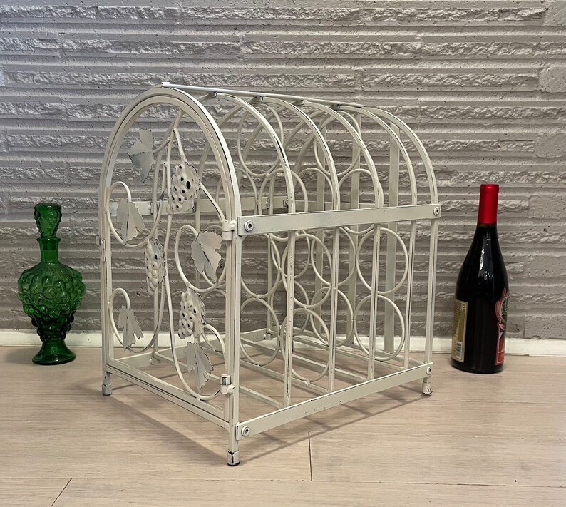 Giant Vintage Wine Rack a White 1990's Metal Counter Top Etsy