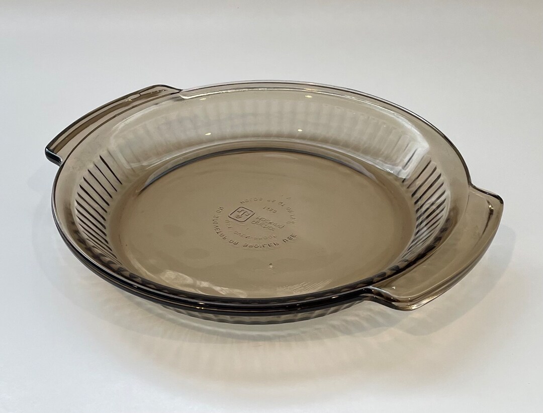 Vintage Anchor Hocking Amber Pie Plate Glass 9 Pie Plate Etsy