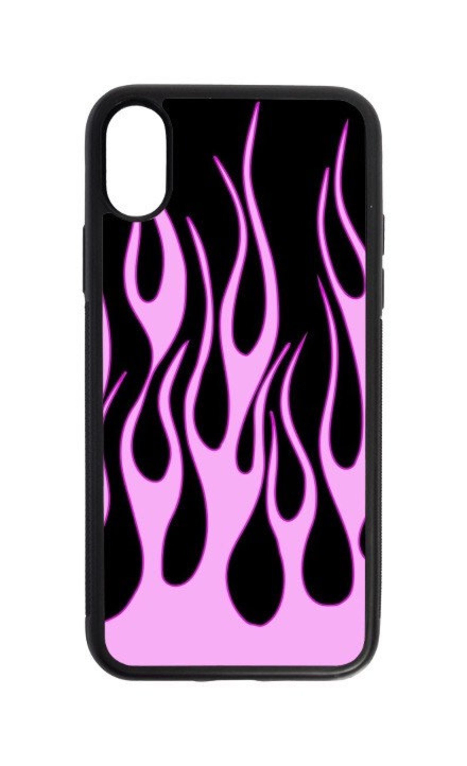 Flames Phone Case pink and black Flame Case Phone Case Cool Etsy