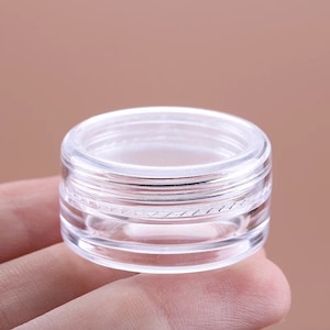 50x Clear Plastic Jars Beauty Containers Small Lip Balm Pots Makeup DIY Packaging