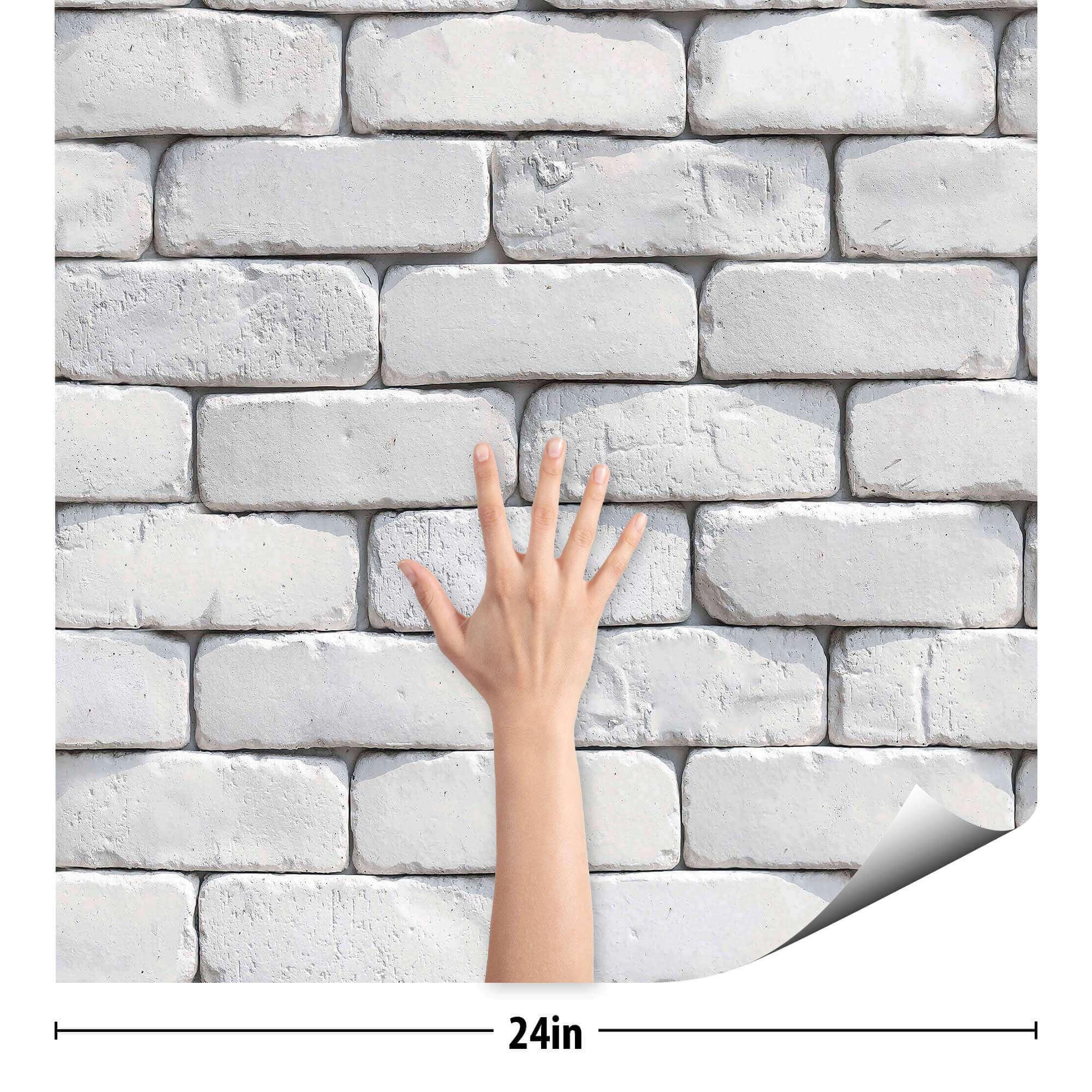 Black and White Brick Peel and Stick Removable Wallpaper 5007 | Etsy