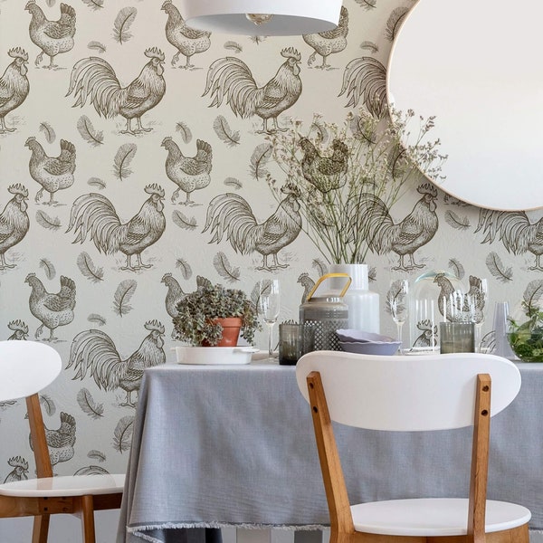 Removable Wallpaper Birds Etsy
