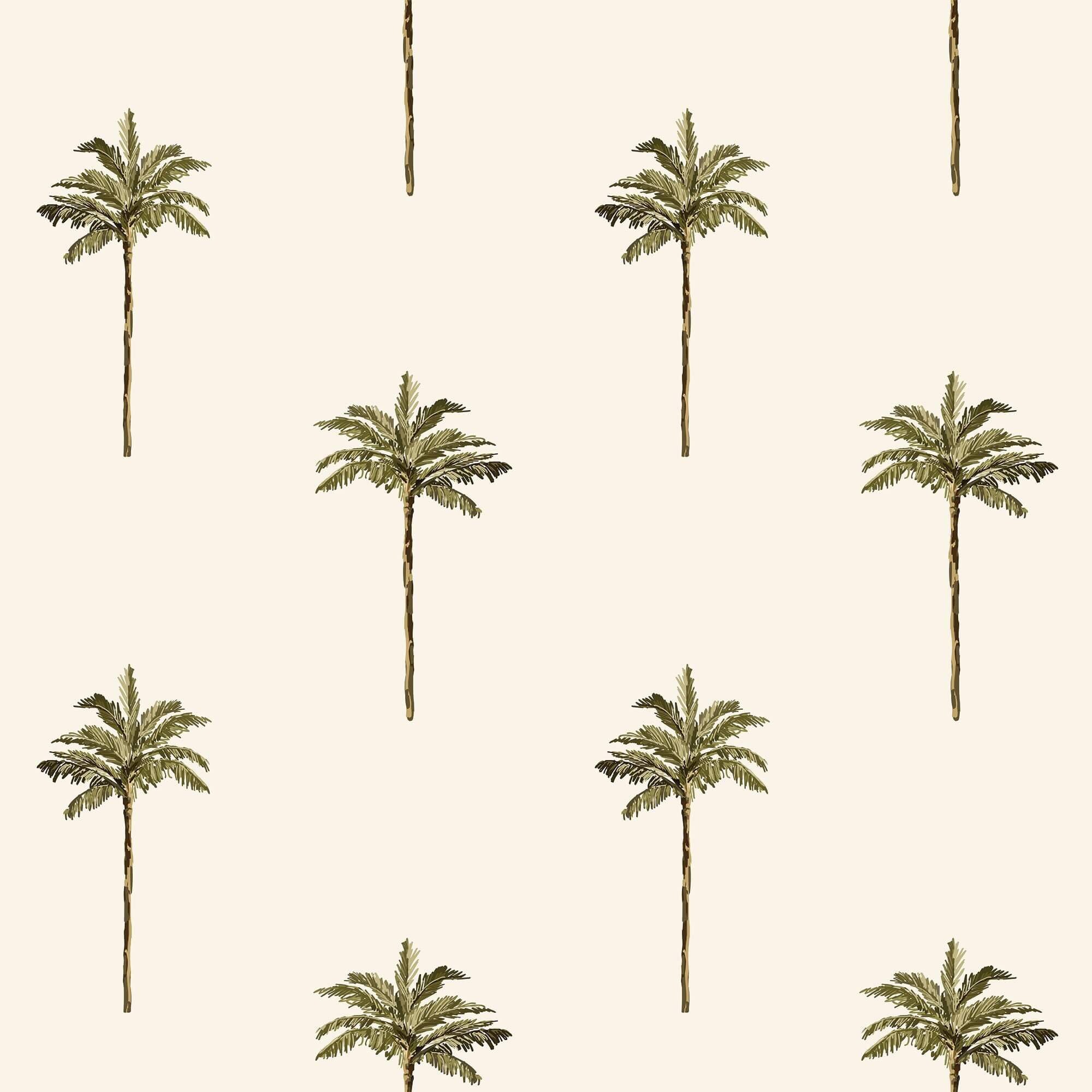 Green Palm tree Peel and Stick Removable Wallpaper 0797 Etsy