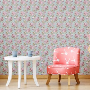 Purple Flowers Peel and Stick Removable Wallpaper 2003
