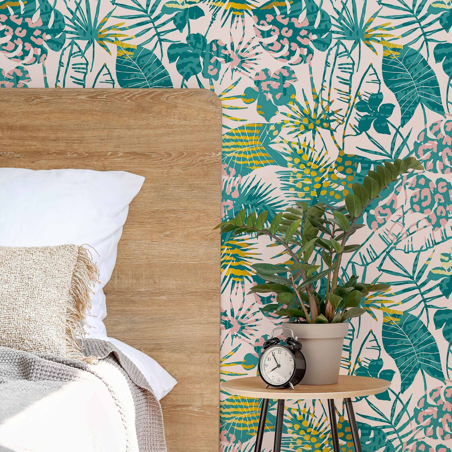 Green Leaf Peel and Stick Removable Wallpaper 5652 | Etsy