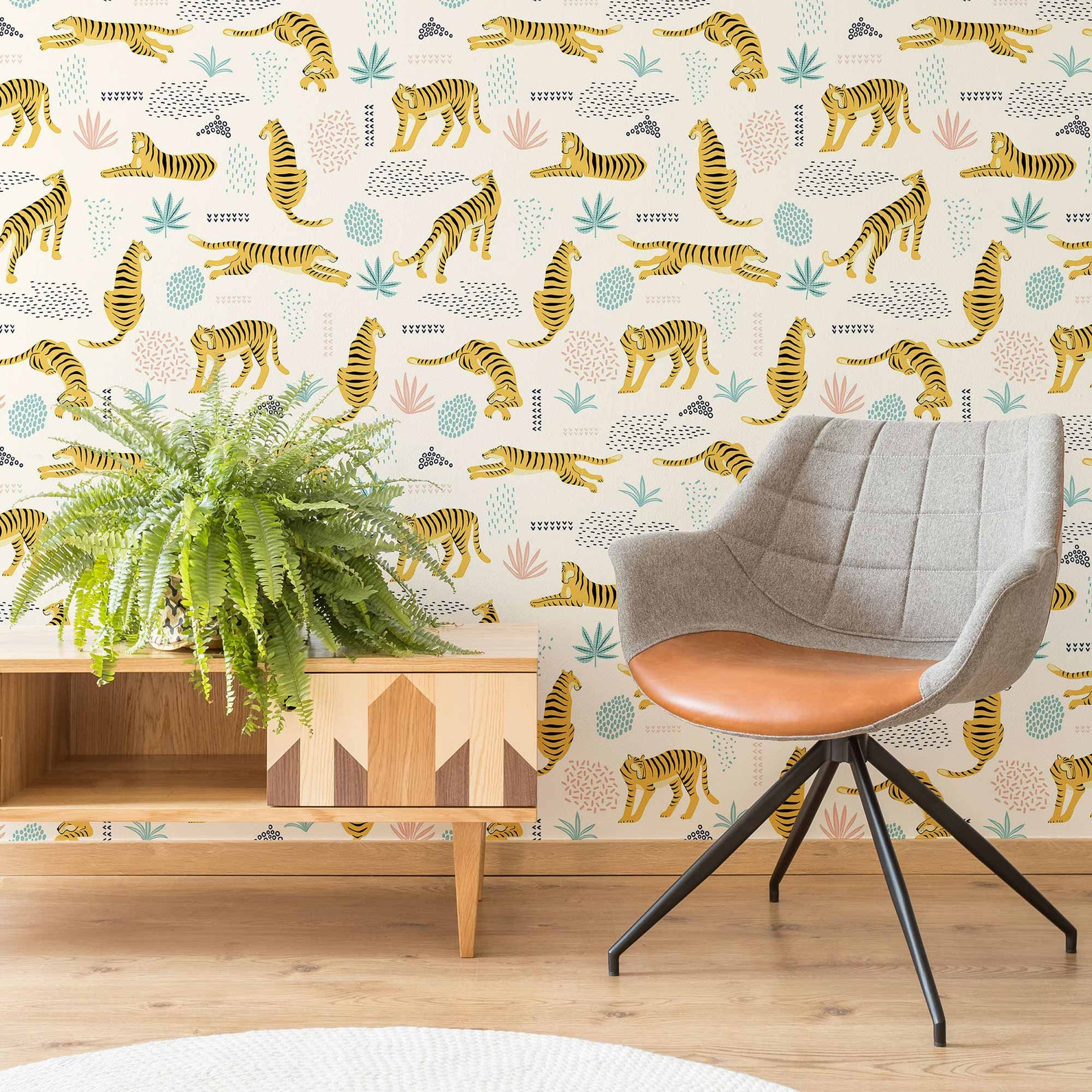 Yellow Tiger Peel and Stick Removable Wallpaper 6670 - Etsy.de