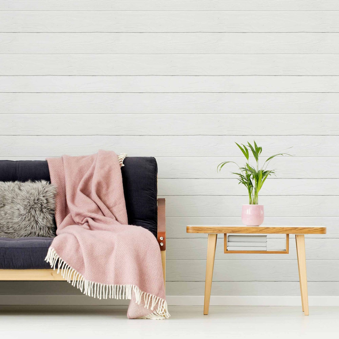 Black and White Shiplap Peel and Stick Removable Wallpaper | Etsy