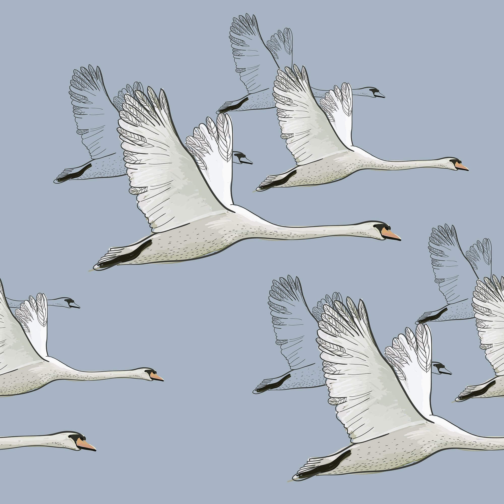 Blue Bird Peel and Stick Removable Wallpaper 8817 Etsy