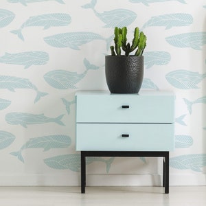 Blue fish Peel and Stick Removable Wallpaper 2059