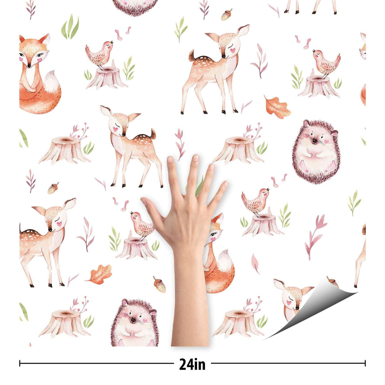 Beige Animals Peel and Stick Removable Wallpaper 3397 | Etsy