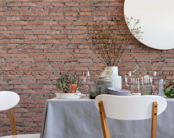 Red Brick Texture Peel and Stick Removable Wallpaper 8331 - Etsy Canada
