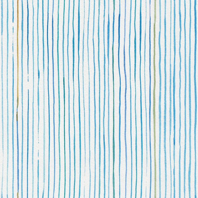 Blue Stripes Peel and Stick Removable Wallpaper 7343 Etsy