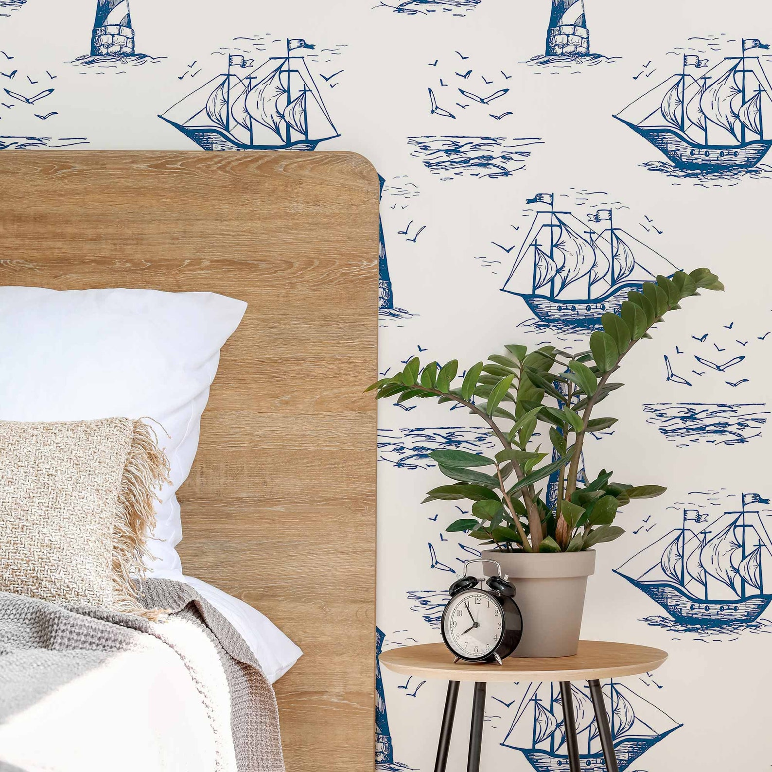 Blue Sea Peel and Stick Removable Wallpaper 1918 - Etsy