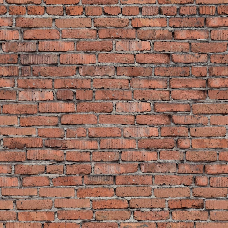 Red Brick Peel and Stick Removable Wallpaper 5414 Etsy