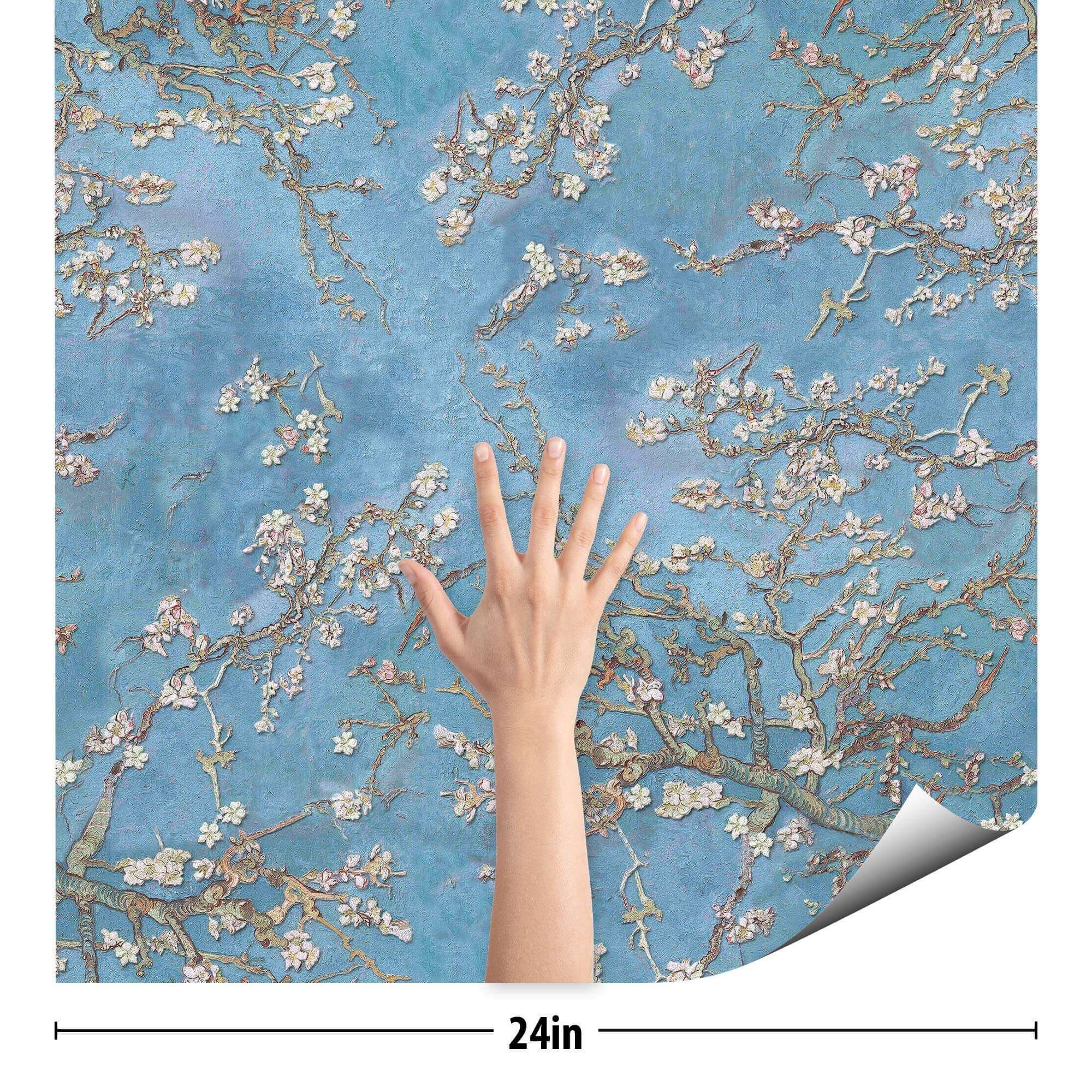 Blue Flower Peel and Stick Removable Wallpaper 8207 | Etsy