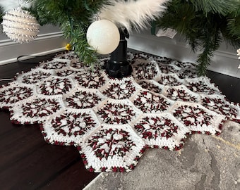 Merry Snowflake Weihnachtsbaum Rock (nur Muster)