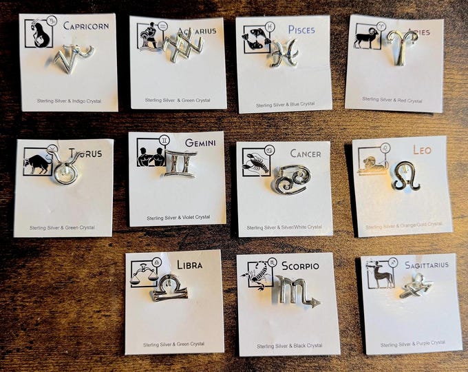 Sterling Silver Zodiac Pendants
