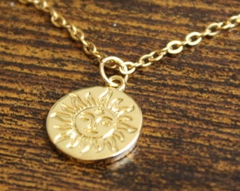 Pendant Sun Stamp Necklace