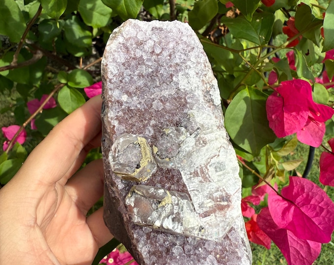 Amethyst Geode with Calcite