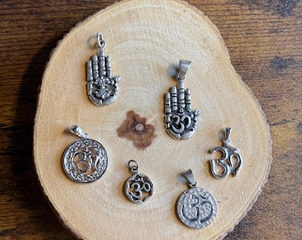 Sterling Ohm/Hamsa Pendants