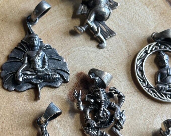 Sterling Ohm/Hamsa Pendants