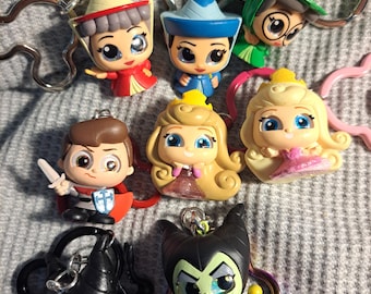 Doorables Sleeping Beauty Keychains