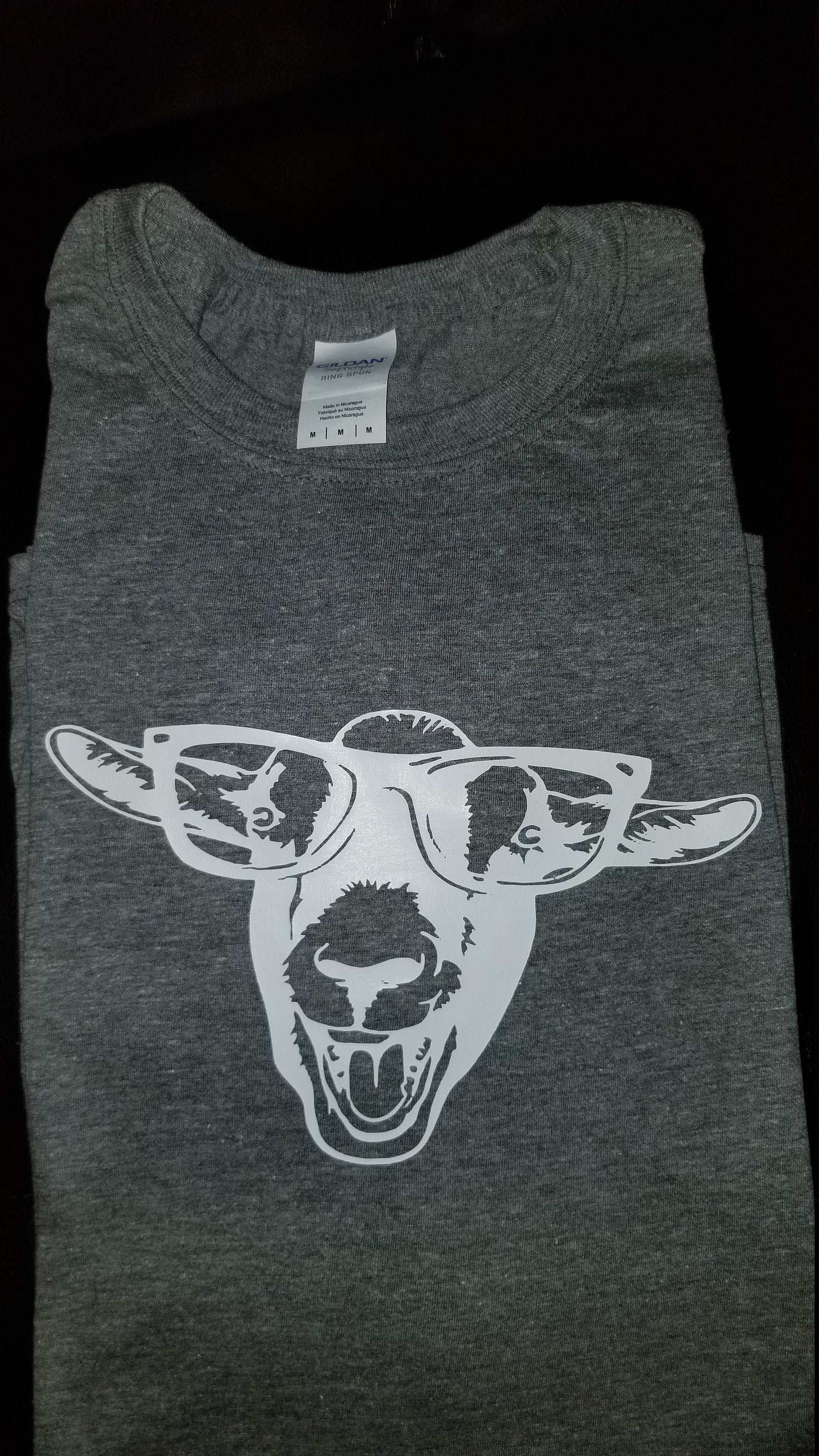 Cool Nerdy Goat Farmhouse Style Vinyl Design T-Shirt | Etsy