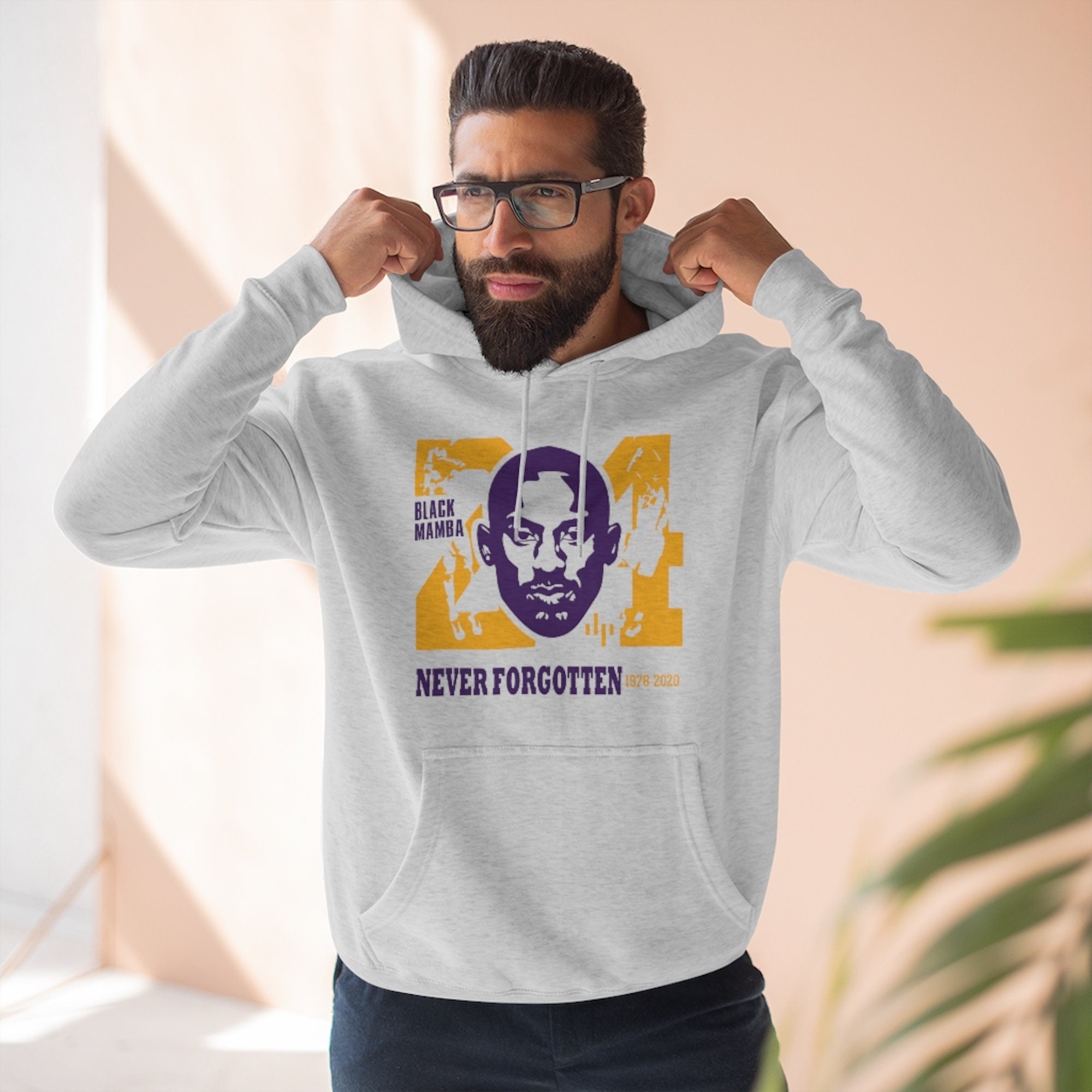 Black Mamba Never Forgotten Premium Hoodie Kobe 24 Hooded | Etsy