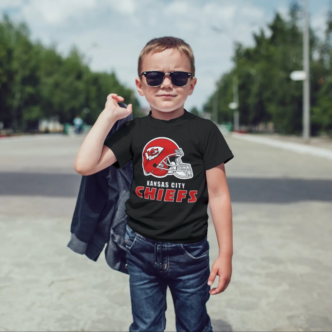 Chiefs Kids Shirt Kansas City Football Youth Tee NFL Chiefs Etsy