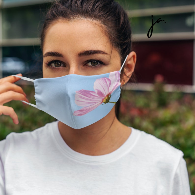 Flower Face Mask WITH TWO PM2.5 Filters Included Washable Etsy