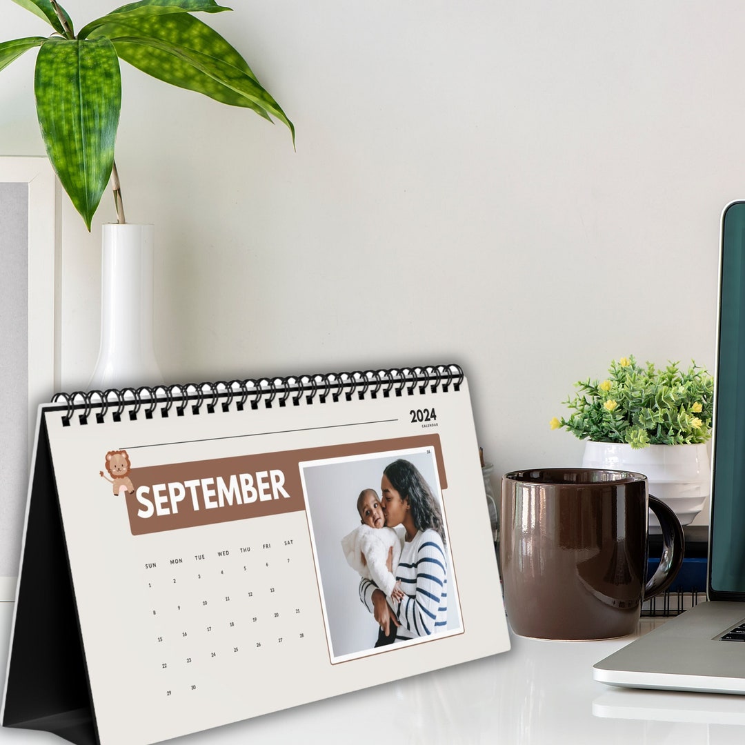 2024 Desk Calendar With Cute Baby Photos for New Mom Care Package Mini