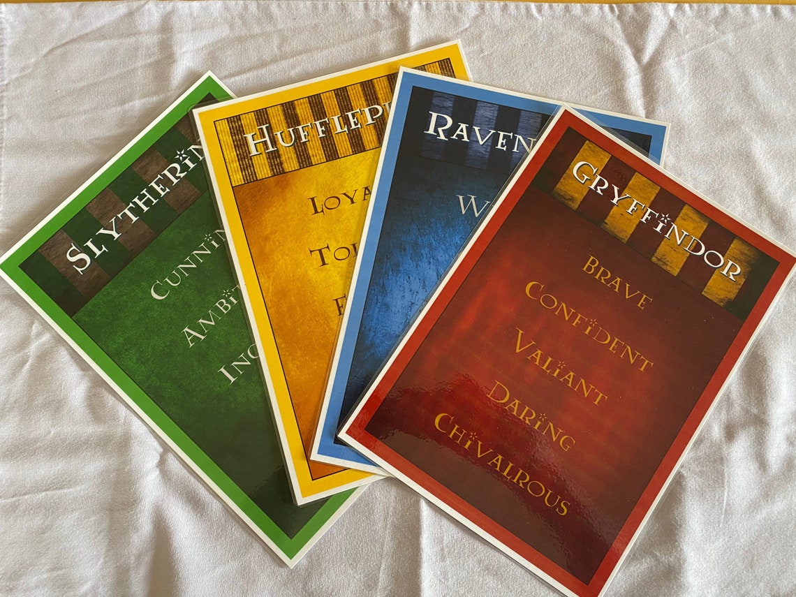 Harry Potter Gryffindor Laminated A4 Print | Etsy