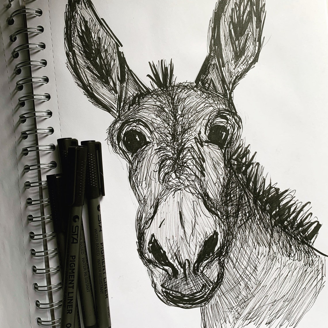 Donkey wall art PRINT Etsy